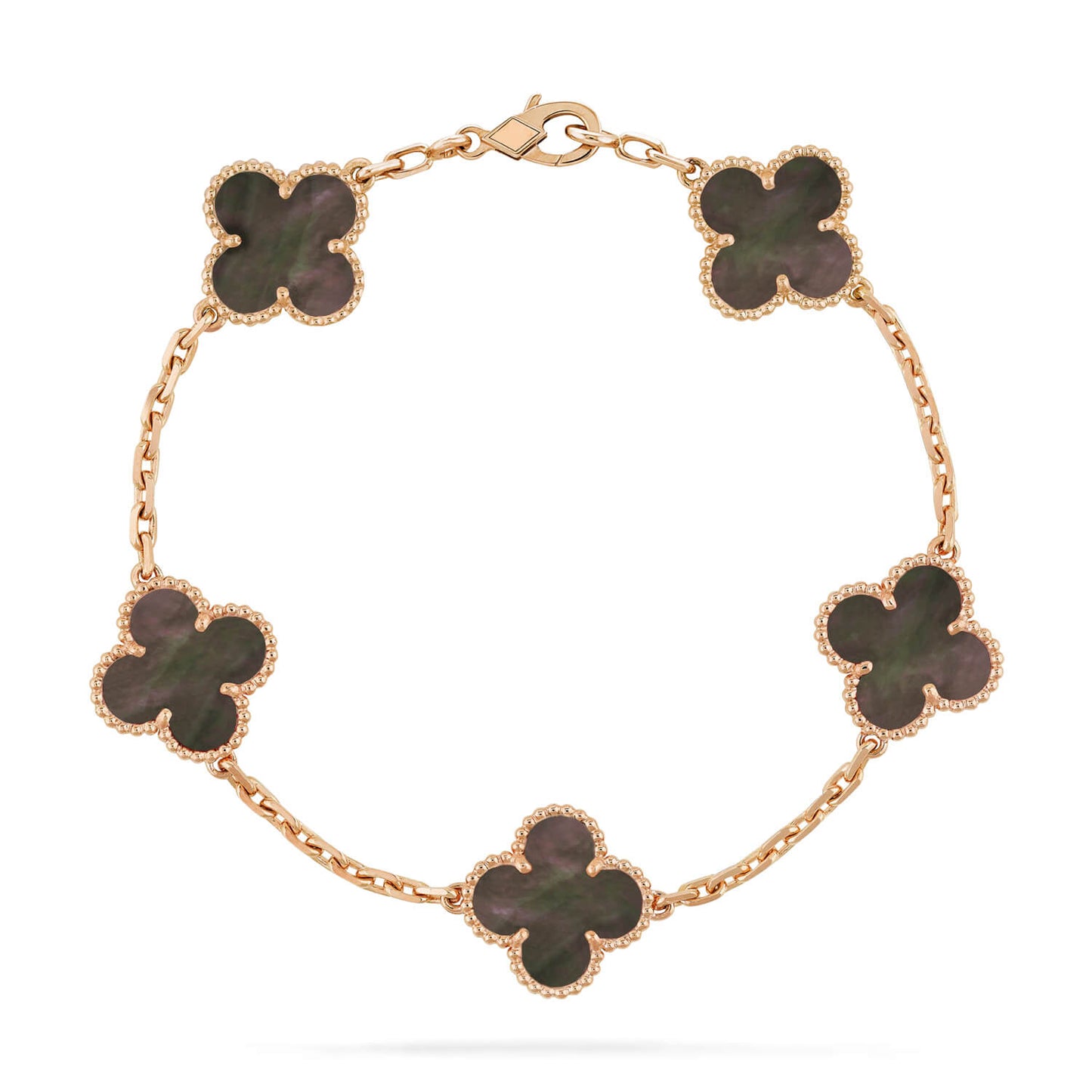 [BLAUE TRÄNEN]CLOVER 5 MOTIV GRAUES MOP-ARMBAND
