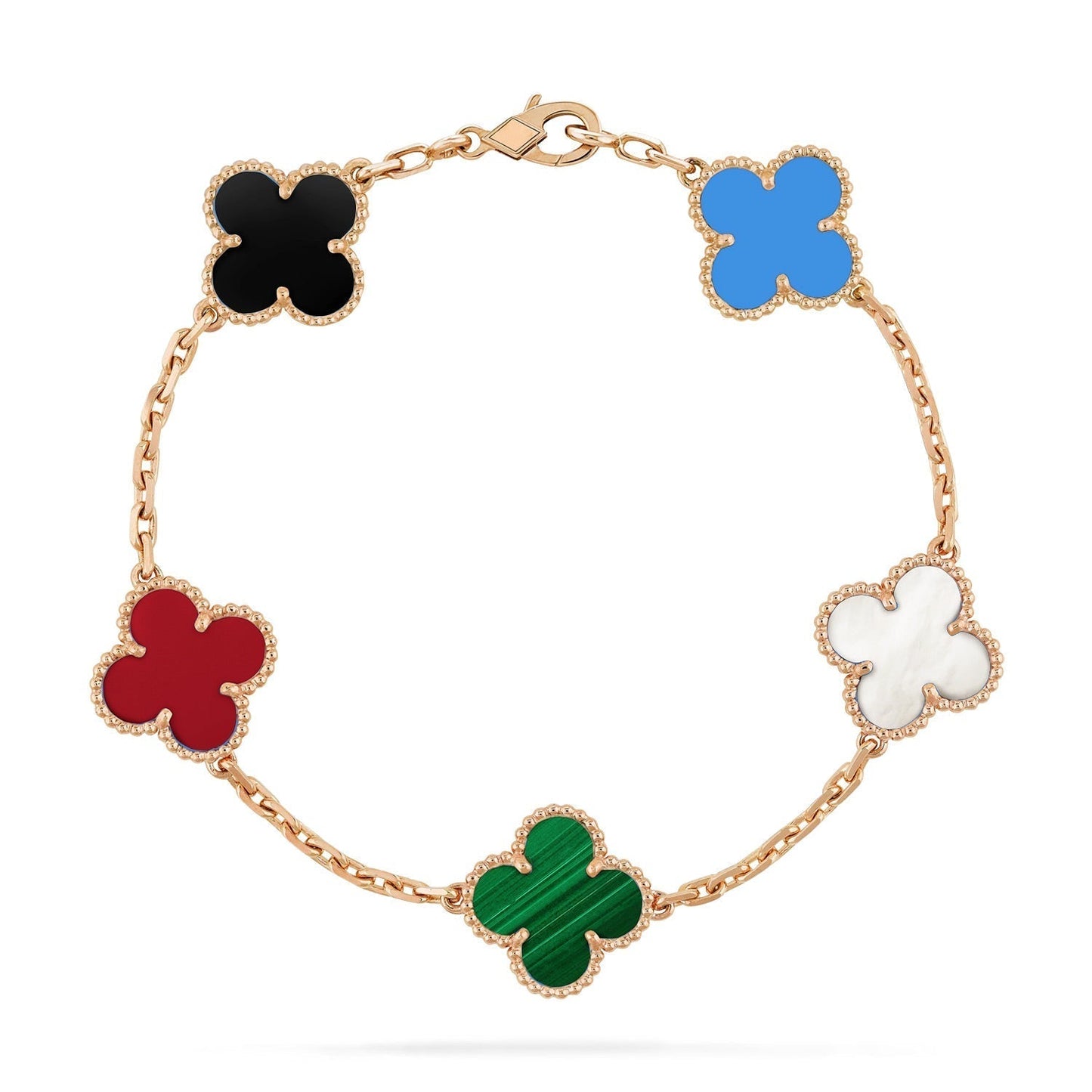 [BLUE TEARS]CLOVER 5 MOTIFS MULTICOLOR  BRACELET