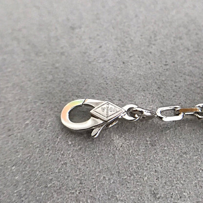 [BLUE TEARS]CLOVER 5 MOTIF ONYXS DIAMOND BRACELET SILVER