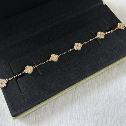 [BLUE TEARS]CLOVER 6 MOTIF DIAMOND BRACELET