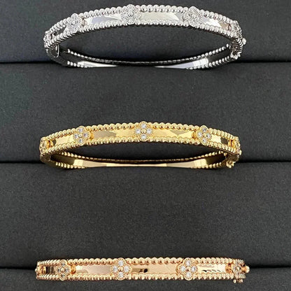 [BLAUE TRÄNEN]KLEE-ARMBAND 4MM DIAMANTEN