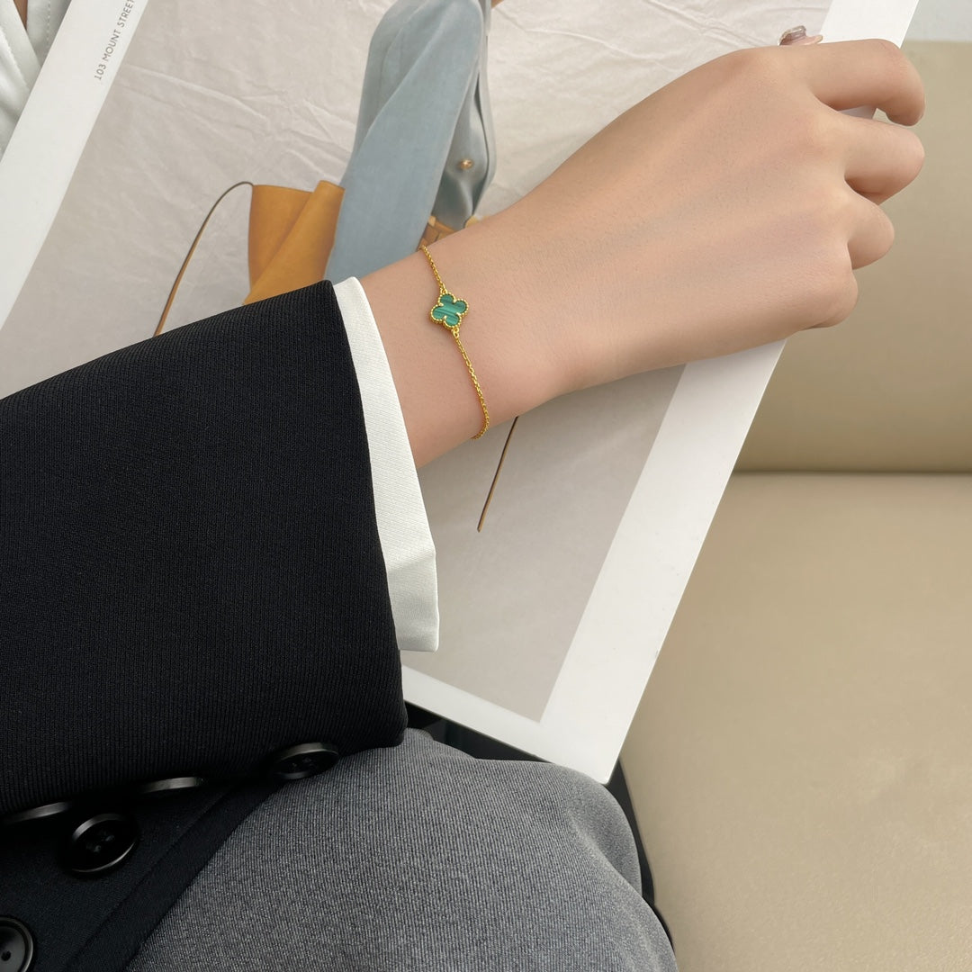 [BLAUE TRÄNEN]KLEE-ARMBAND MALACHIT 1 MOTIV