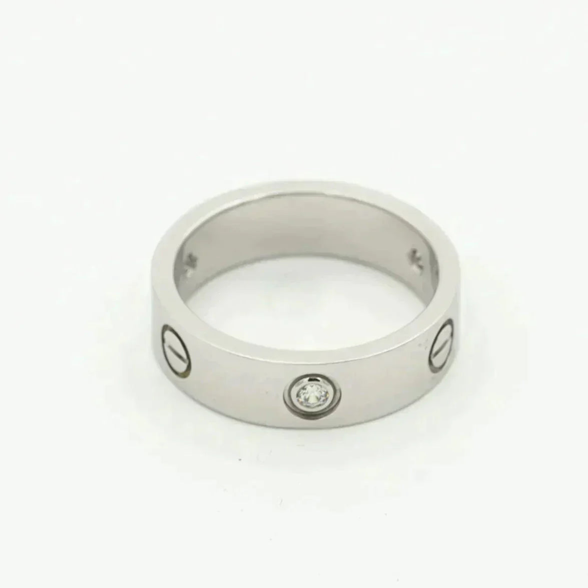 [BLUE TEARS]LOVE RING 5.5MM 3 DIAMONDS SILVER