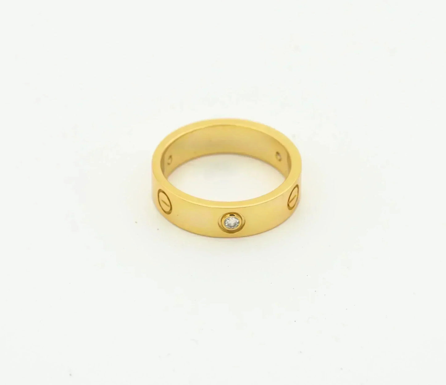 [BLUE TEARS]LOVE RING 4MM 1 DIAMOND GOLD