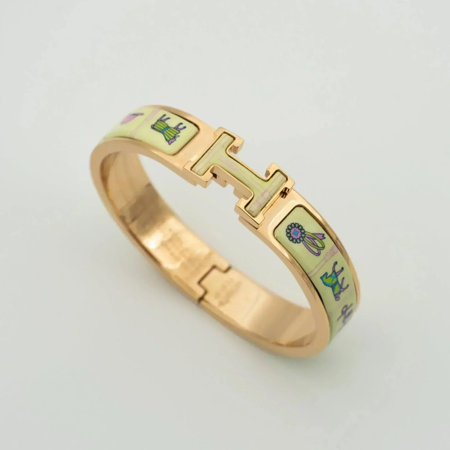 [BLUE TEARS]H PINK GOLD BRACELET CREAM CERAMIC