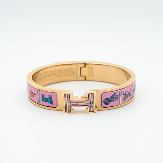 [BLUE TEARS]H PINK GOLD BRACELET PINK CERAMIC