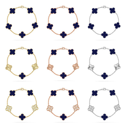 [BLUE TEARS]CLOVER WHITE PEARL MOP 5 MOTIF BRACELET COLLECTION