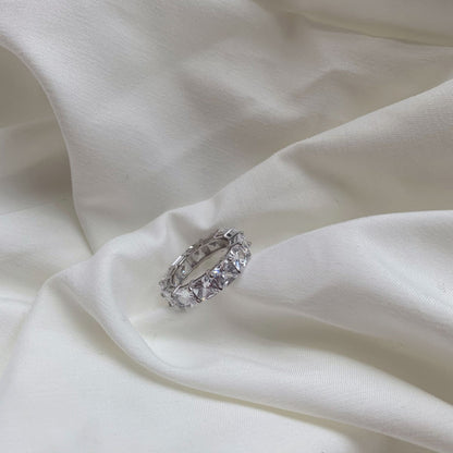 [Nova Jewelry]Elegant Princess Cut Tennis Ring