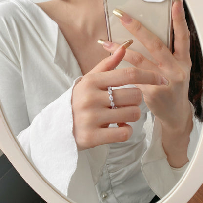 [Nova Jewelry]Exquisite Pear Cut Tennis Ring