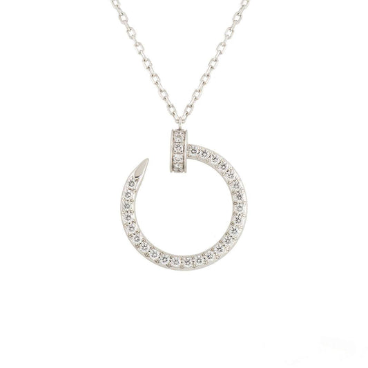 [BLUE TEARS]JUSTE NECKLACE SILVER DIAMONDS
