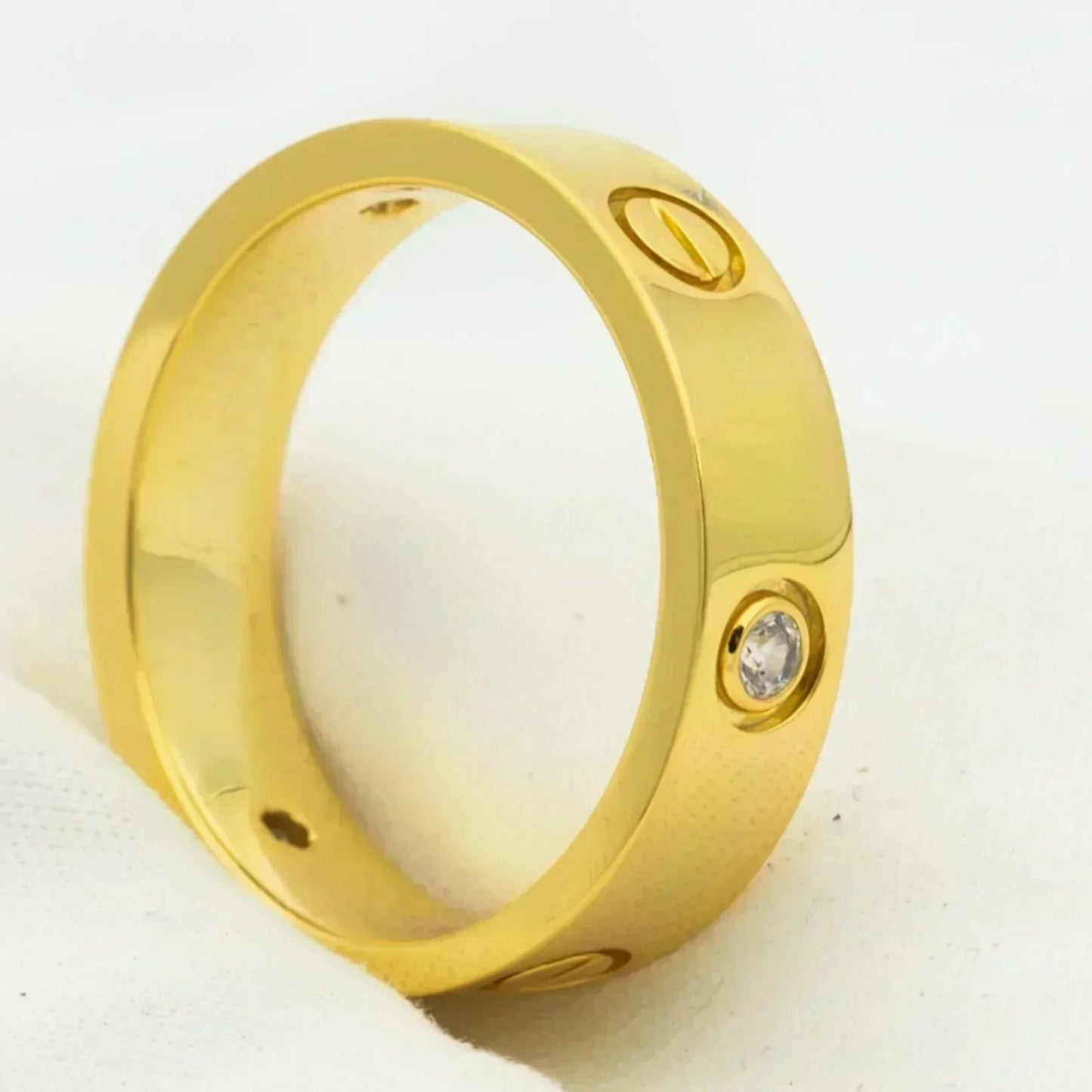 [BLUE TEARS]LOVE RING 5.5MM 3 DIAMONDS GOLD