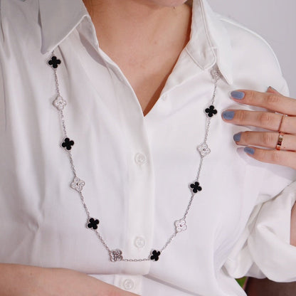 [BLUE TEARS]CLOVER 20 MOTIFS ONYX DIAMOND SILVER