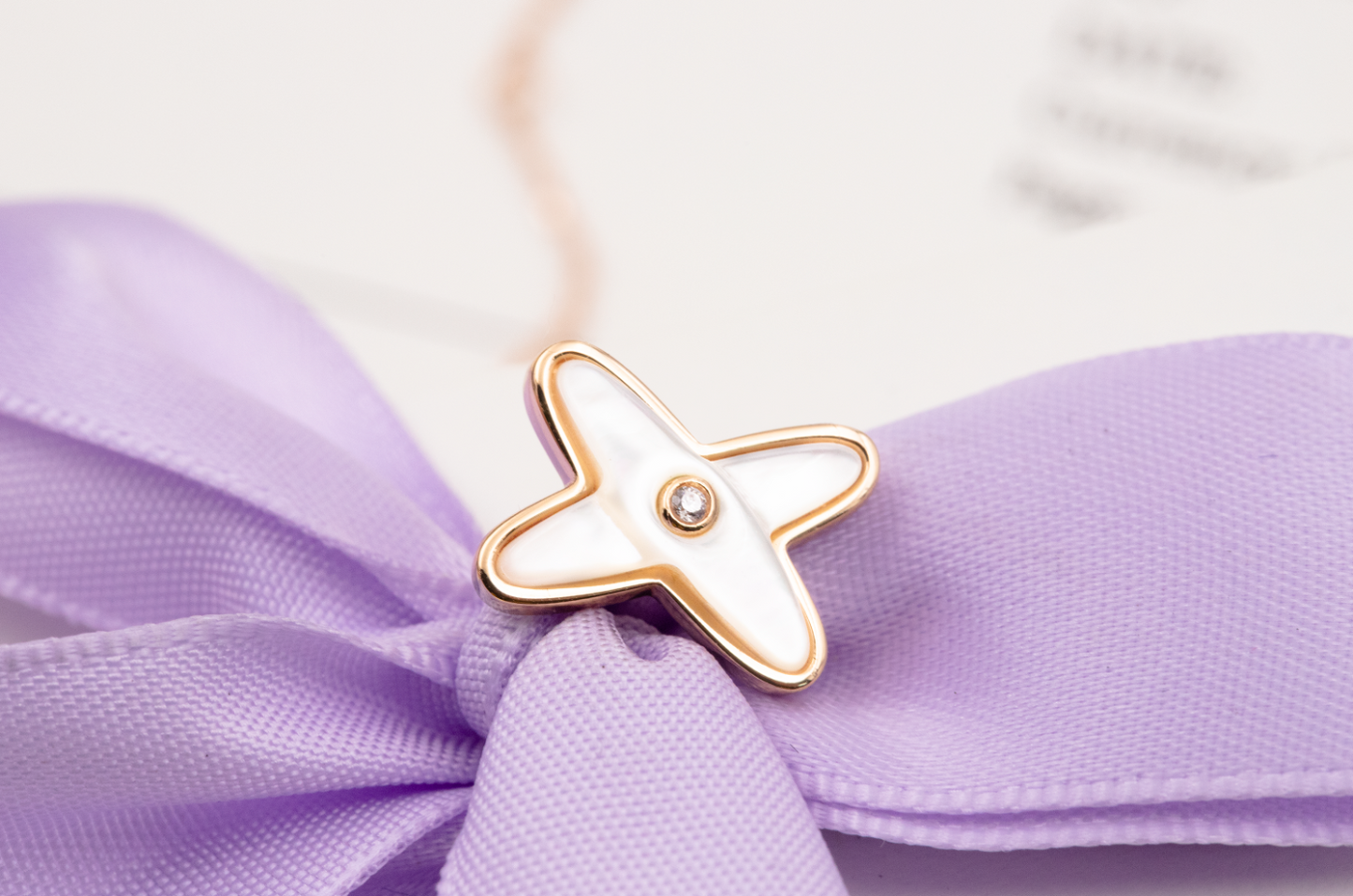 [BLUE TEARS]JEUX DE WHITE MOP ROSE GOLD DIAMOND EARRINGS