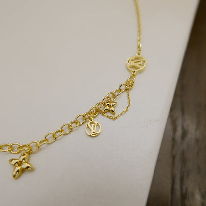[BLUE TEARS]BLOOMING SUPPLE NECKLACE BRASS