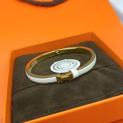 [BLUE TEARS]CLASSIC HM CLIC WHITE 8MM ENAMEL BRACELET