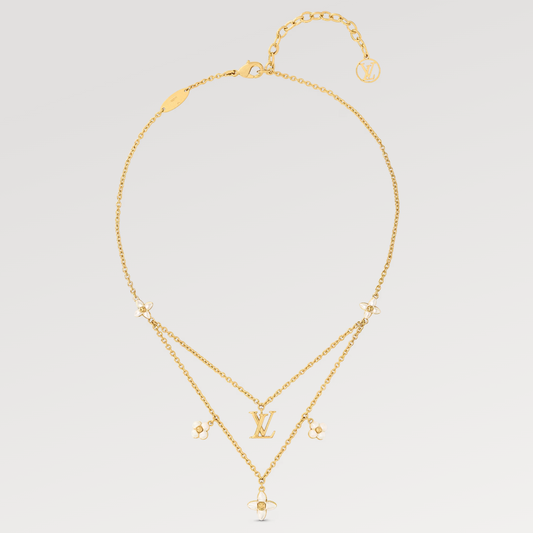 [BLUE TEARS]FLOWERGRAM GOLD MOP DOUBLE ROW NECKLACE