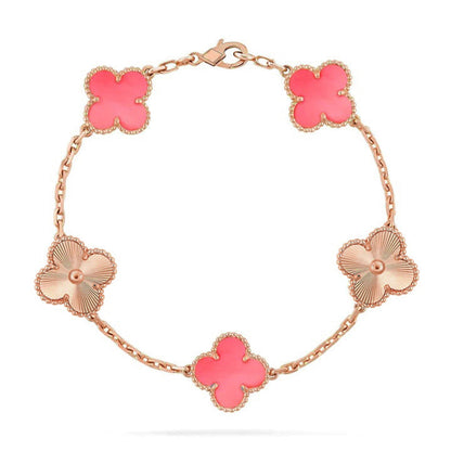 [BLUE TEARS] CLOVER 5 MOTIFS  PINK MOP BRACELET COLLECTION