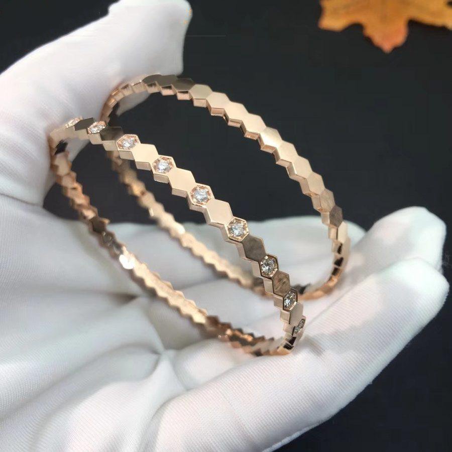 [BLUE TEARS]BEE LOVE PINK GOLD DIAMOND BRACELET