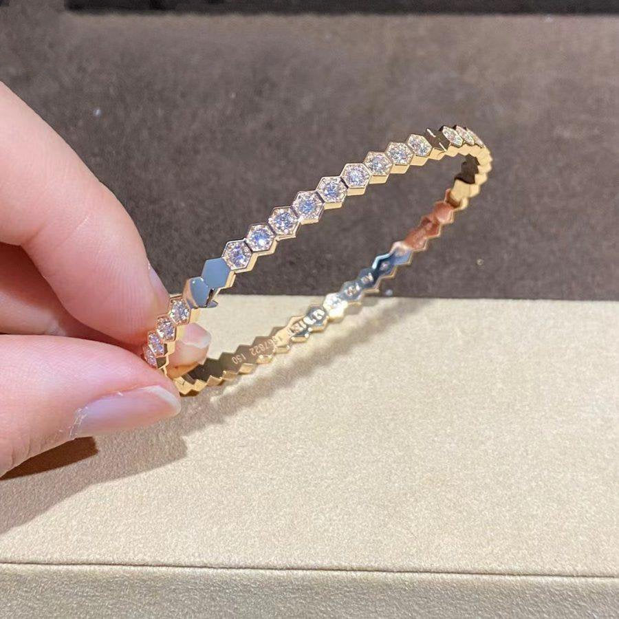 [BLUE TEARS]BEE LOVE GOLD BRACELET FULL DIAMOND