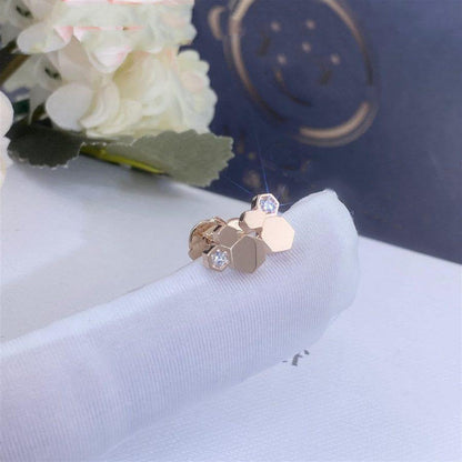 [BLUE TEARS]BEE LOVE PINK GOLD DIAMOND EARRINGS