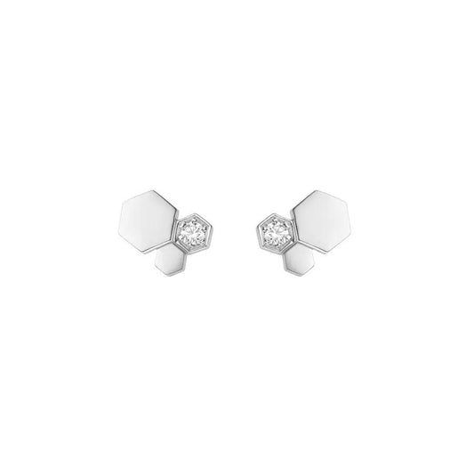[BLUE TEARS]BEE LOVE SILVER DIAMOND EARRINGS