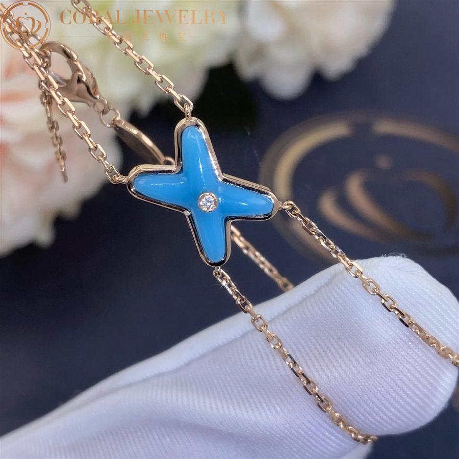 [BLUE TEARS]JEUX BRACELET TURQUOISE PINK GOLD 1 DIAMOND