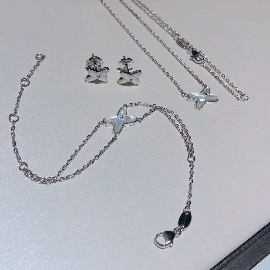 [BLUE TEARS]JEUX BRACELET WHITE MOP SILVER 1 DIAMOND