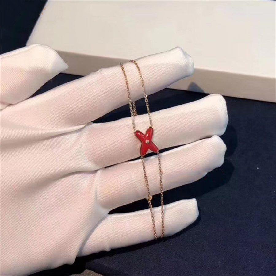 [BLUE TEARS]JEUX BRACELET CARNELIAN PINK GOLD 1 DIAMOND