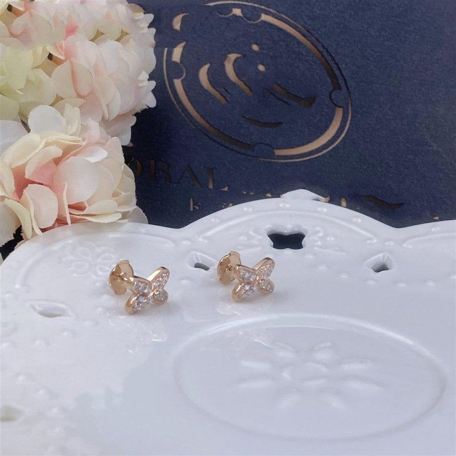 [BLUE TEARS]JEUX DE PINK GOLD DIAMOND EARRINGS