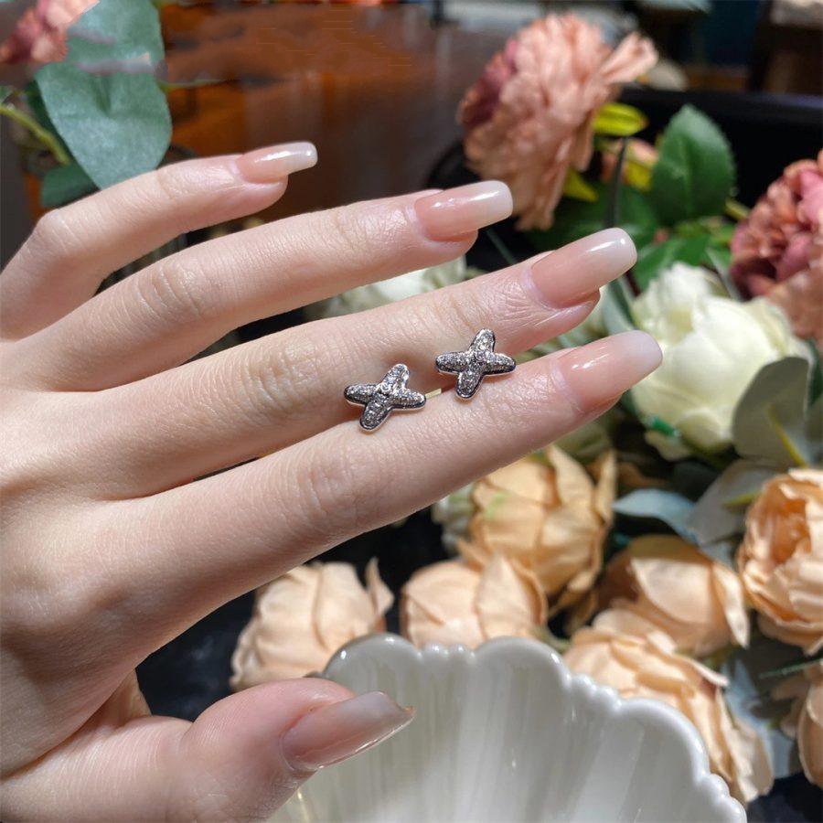 [BLUE TEARS]JEUX DE SILVER DIAMOND EARRINGS