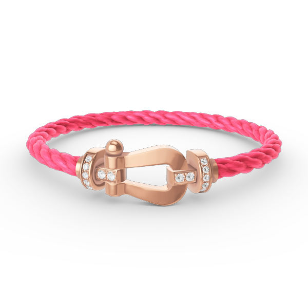 [BLUE TEARS]FORCE LARGE HORSESHOE HALF DIAMOND BRACELET ROSE GOLD
