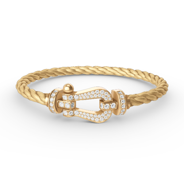 [BLUE TEARS]FORCE LARGE HORSESHOE FULL DIAMOND BRACELET GOLD