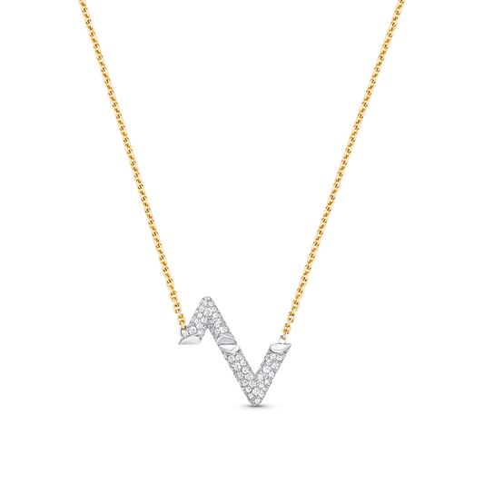 [BLUE TEARS]VOLT SILVER DIAMOND PEDANT NECKLACE