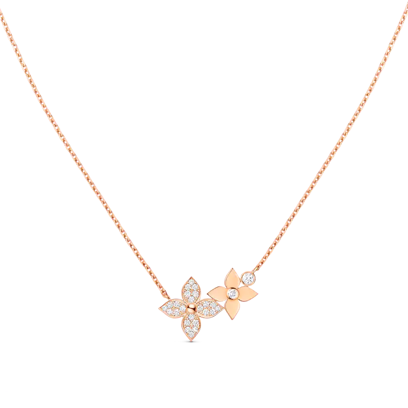 [BLUE TEARS]STAR BLOSSOM NECKLACE PINK GOLD DIAMONDS
