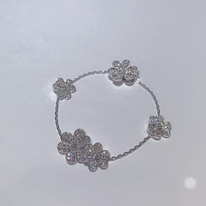 [BLUE TEARS]FRIVOLE SILVER 5 FLOWERS BRACELET