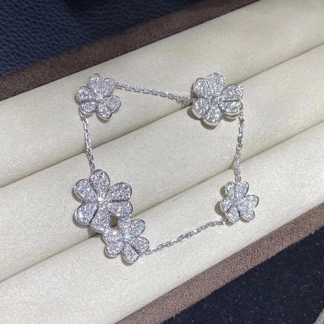 [BLUE TEARS]FRIVOLE SILVER 5 FLOWERS BRACELET