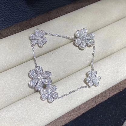 [BLUE TEARS]FRIVOLE SILVER 5 FLOWERS BRACELET