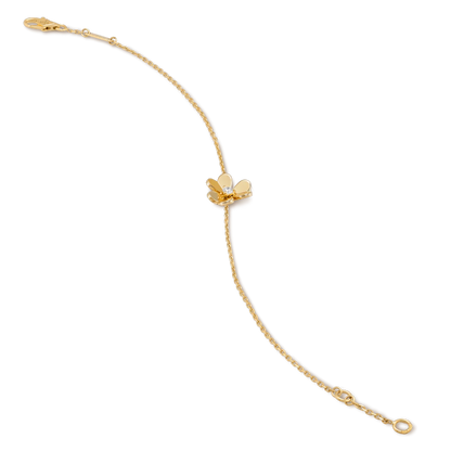 [BLAUE TRÄNEN]FRIVOLE GOLDENES BLUMENARMBAND