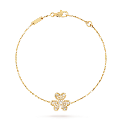 [BLAUE TRÄNEN]FRIVOLE GOLD BLUMEN DIAMANT ARMBAND