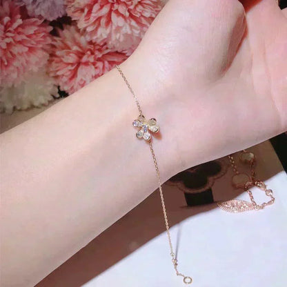 [BLUE TEARS]FRIVOLE GOLD FLOWER DIAMOND BRACELET