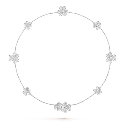 [BLUE TEARS]FRIVOLE SILVER 9 FLOWERS NECKLACE