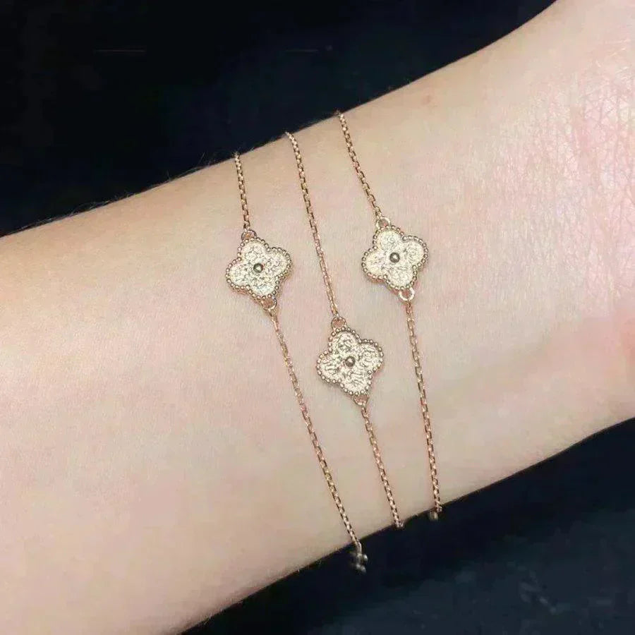 [BLUE TEARS]CLOVER SINGLE FLOWER BRACELET