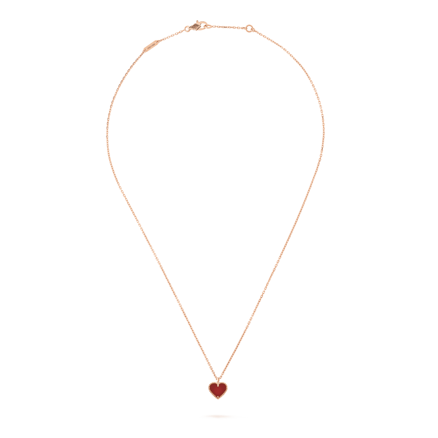 [BLUE TEARS]SWEET CLOVER CARNELIAN HEART NECKLACE